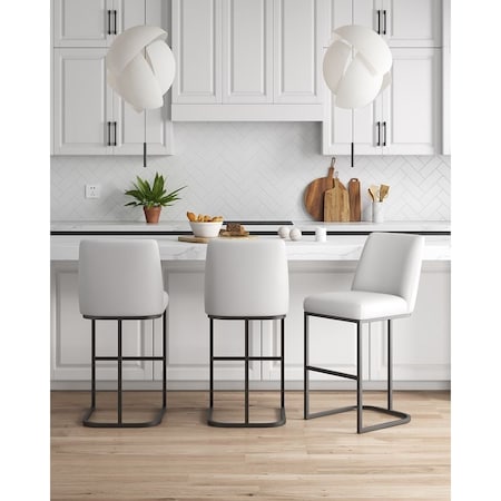 Manhattan Comfort Serena Barstool in White, 3PK 3-BS020-WH